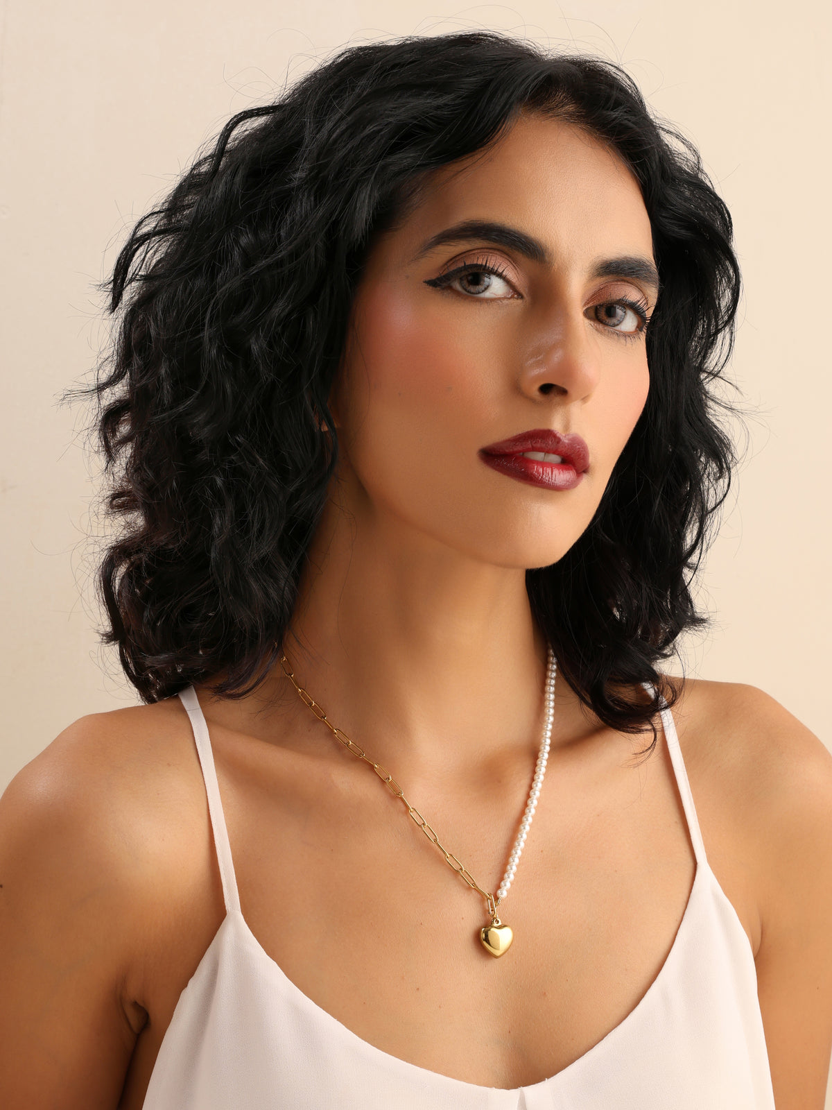 Pearls & Heart Duo Necklace