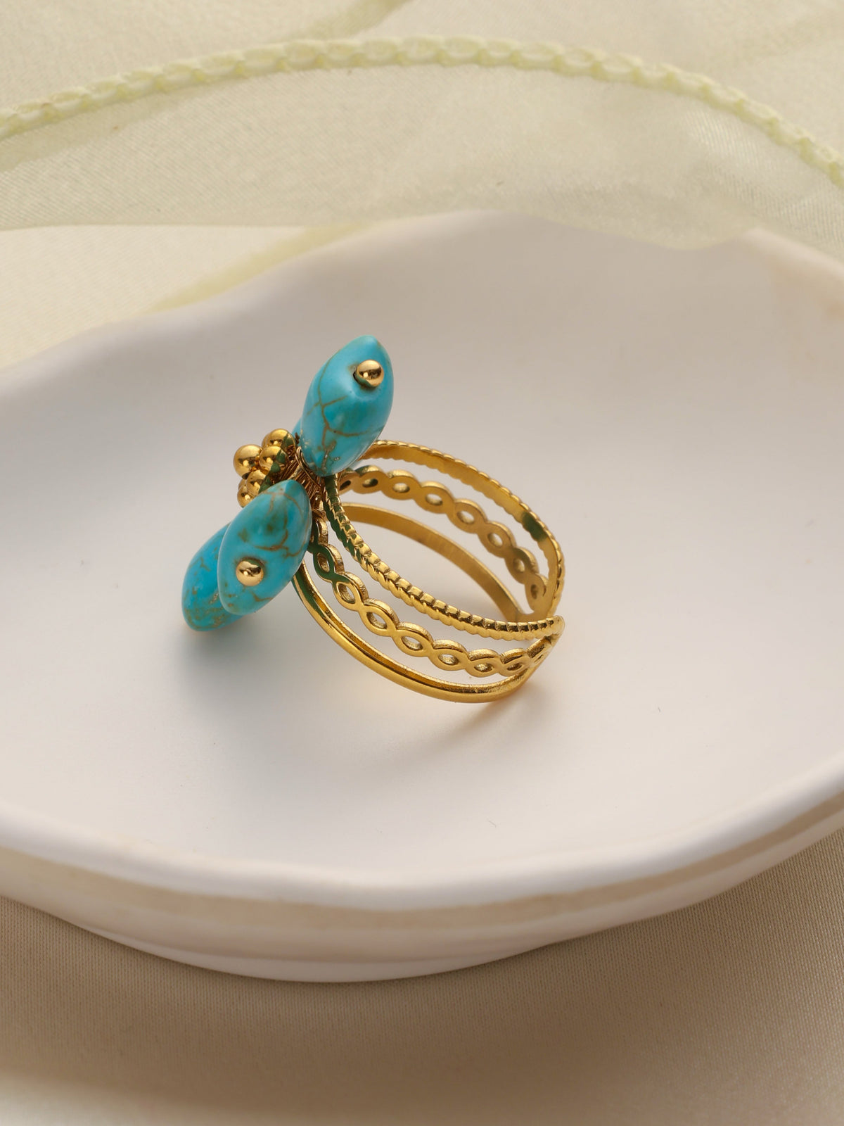 Klissaa Aqua Bloom Ring