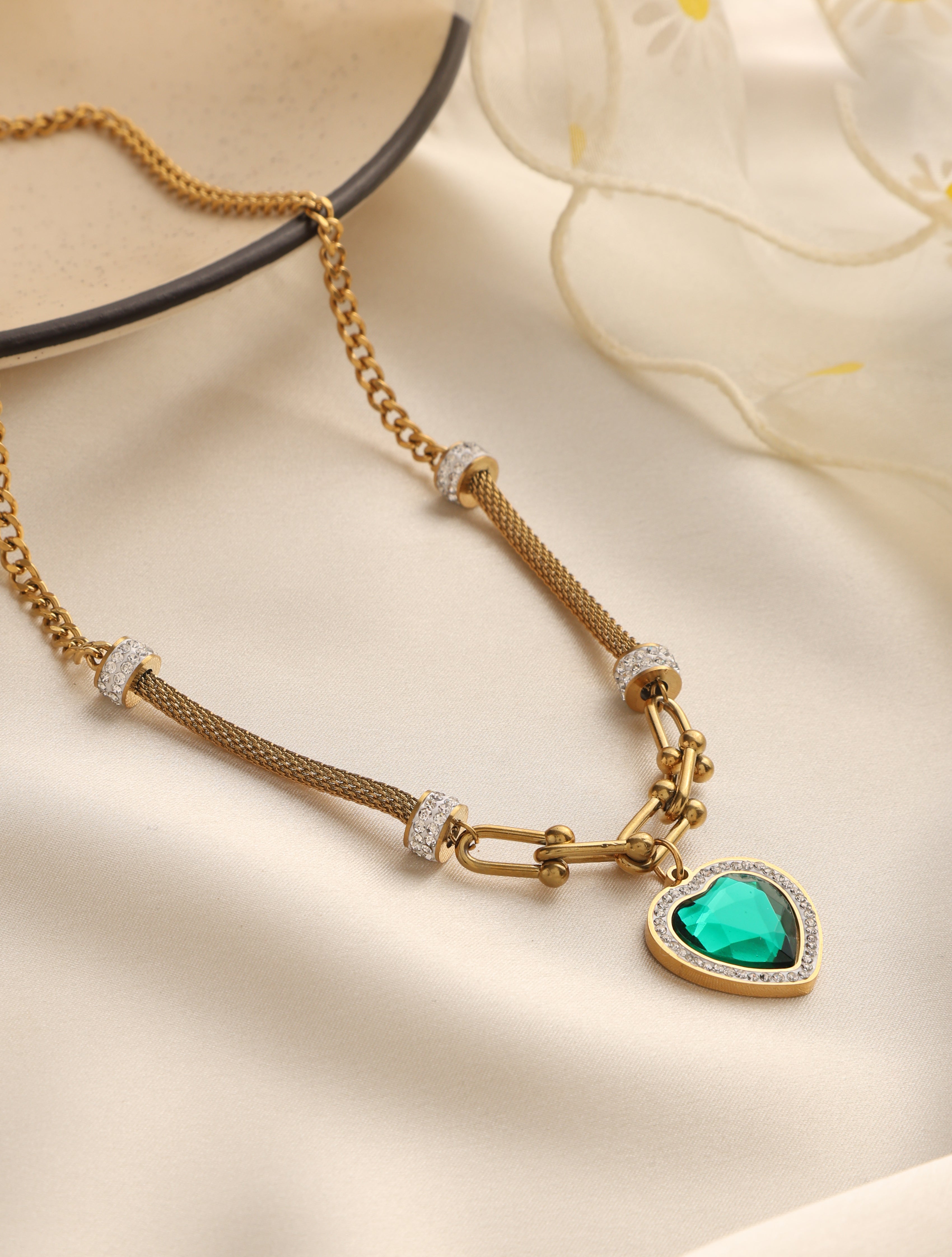 Jream Emerald Love-Waterproof Necklace