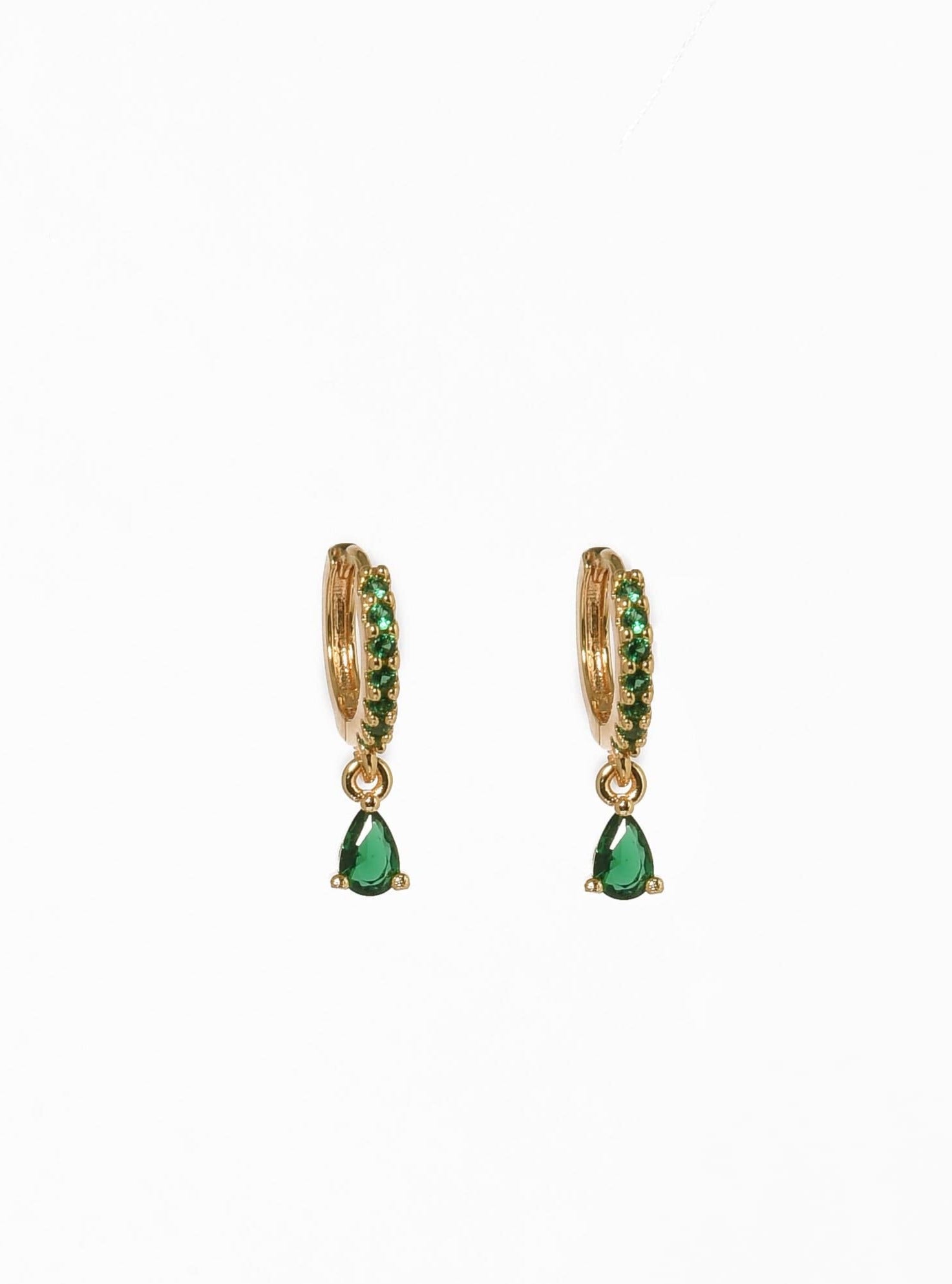 Klissaa earrings Emerald Zirconia Dangle Earrings