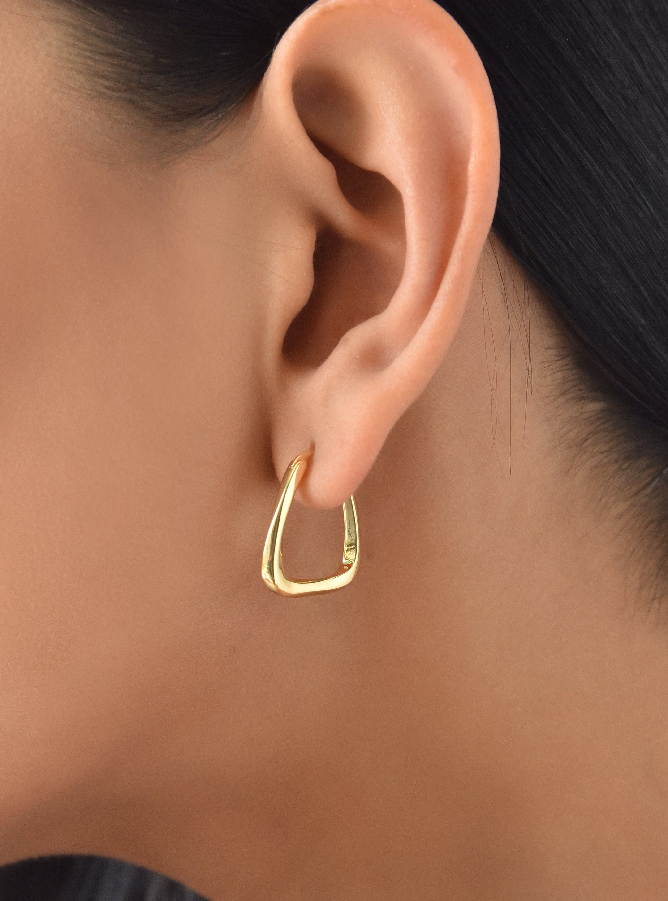 Klissaa earrings Impromptu Plans Triangular Hoops