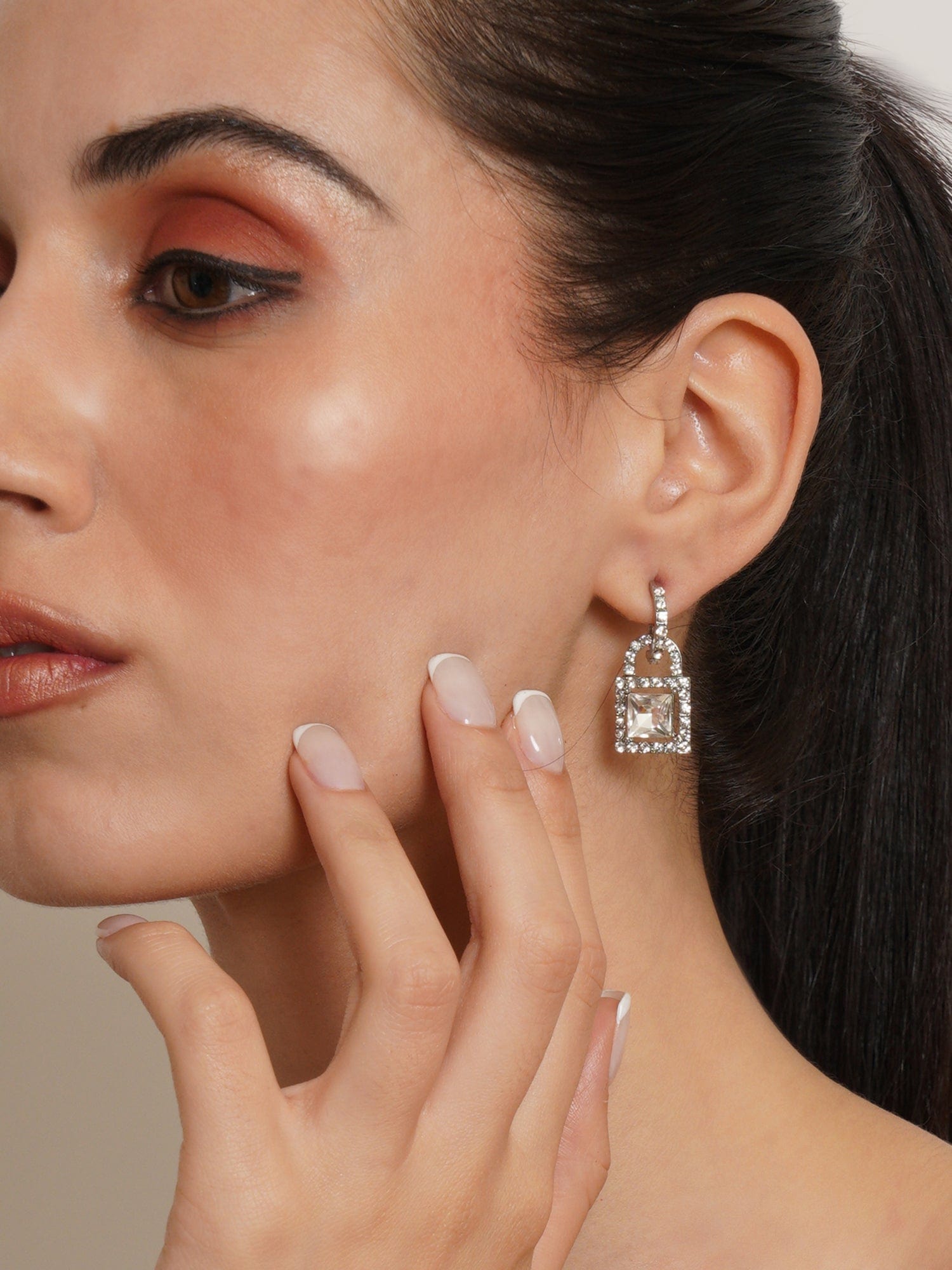 Klissaa earrings Klissaa Diamante Lock Earring