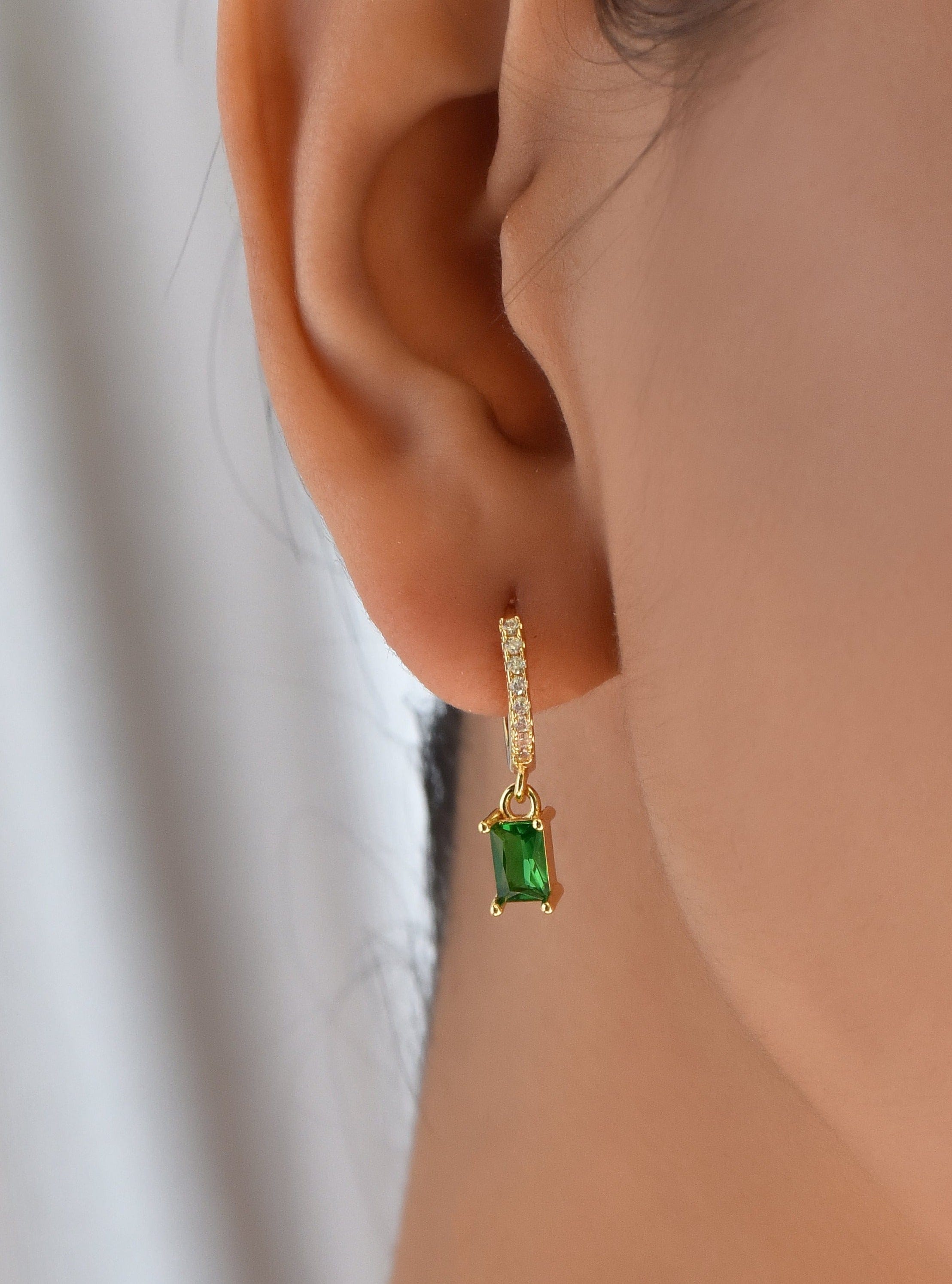 Contemporary Design 22K Gold Long Drop Earrings