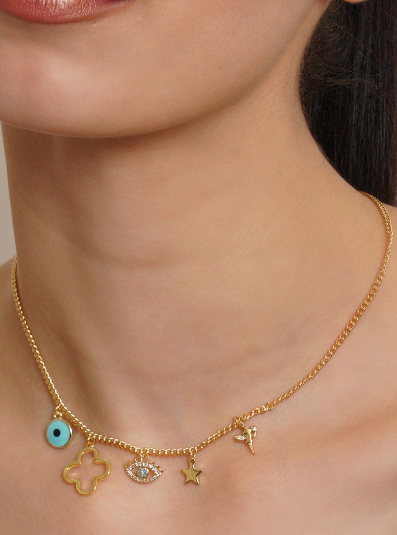 Klissaa necklace Clover Elsa Nazar Necklace