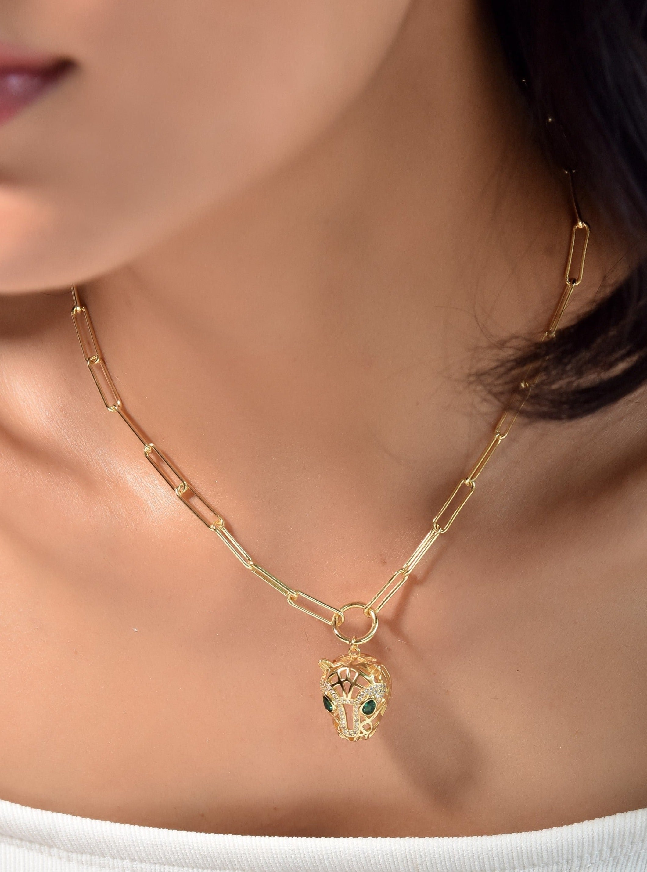 Klissaa Necklaces 18K Gold Plated Panther Necklace By Klissaa