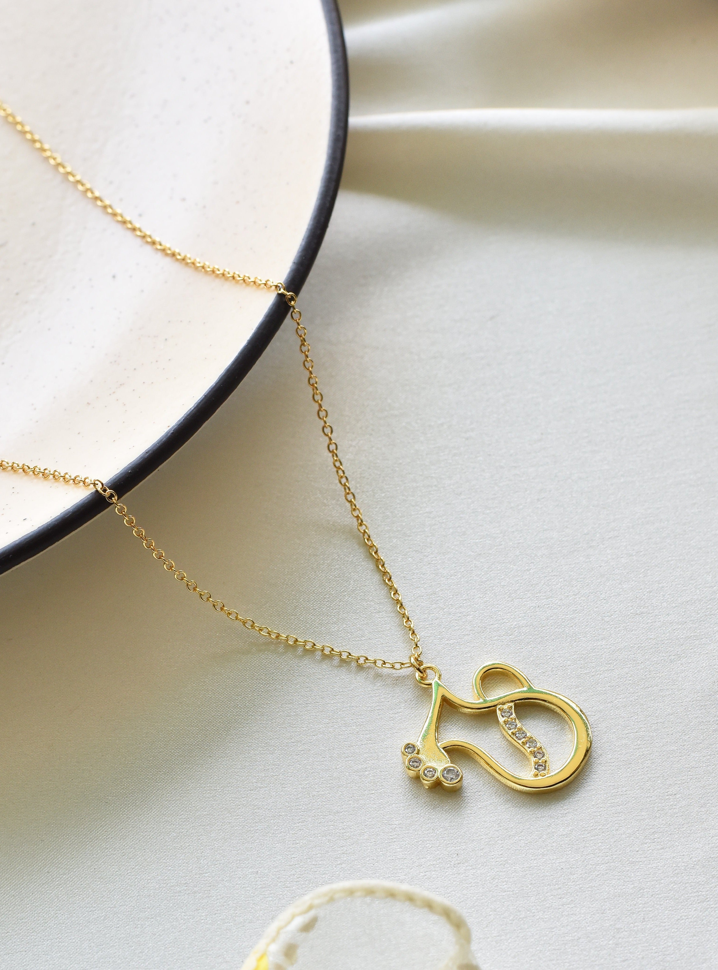 Klissaa Necklaces Aquarius Zodiac Gold Plated Necklace
