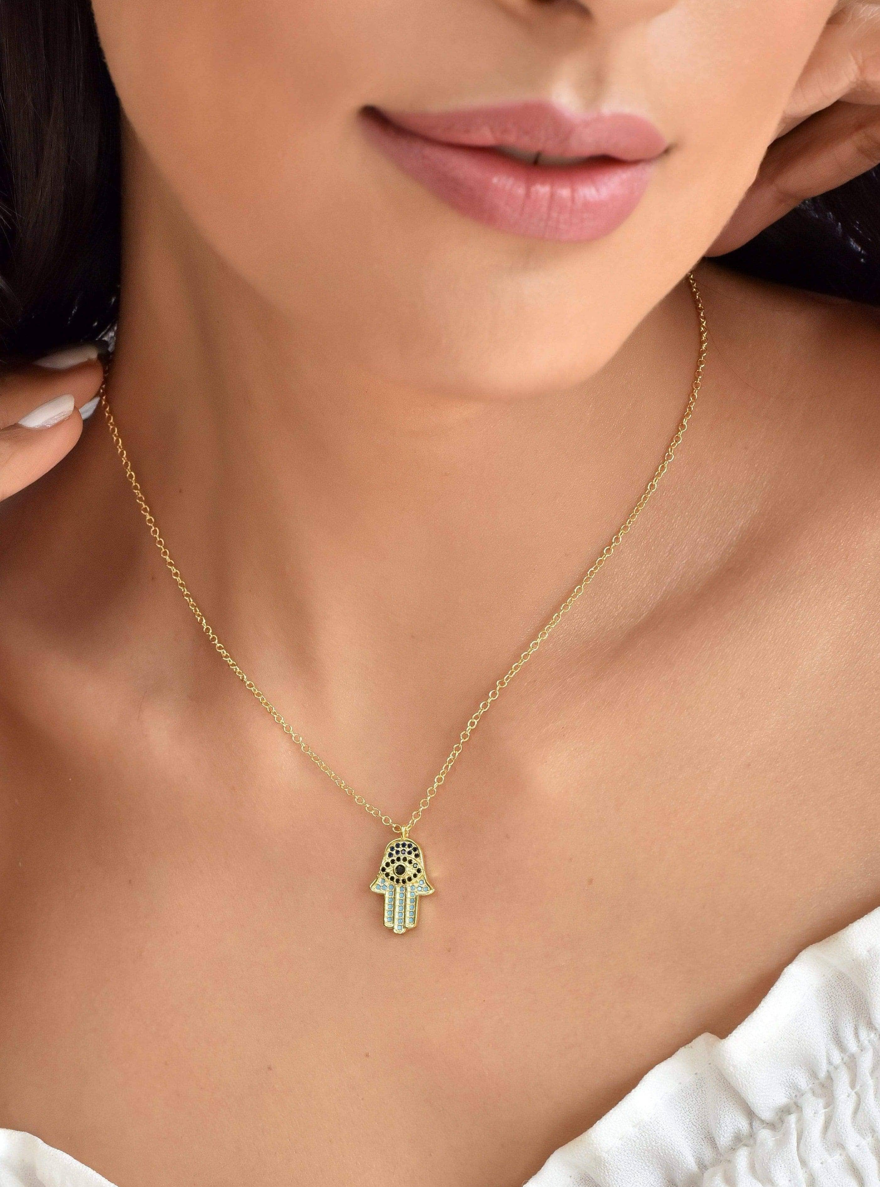 Klissaa Necklaces Classic Hamsa Gold Necklace