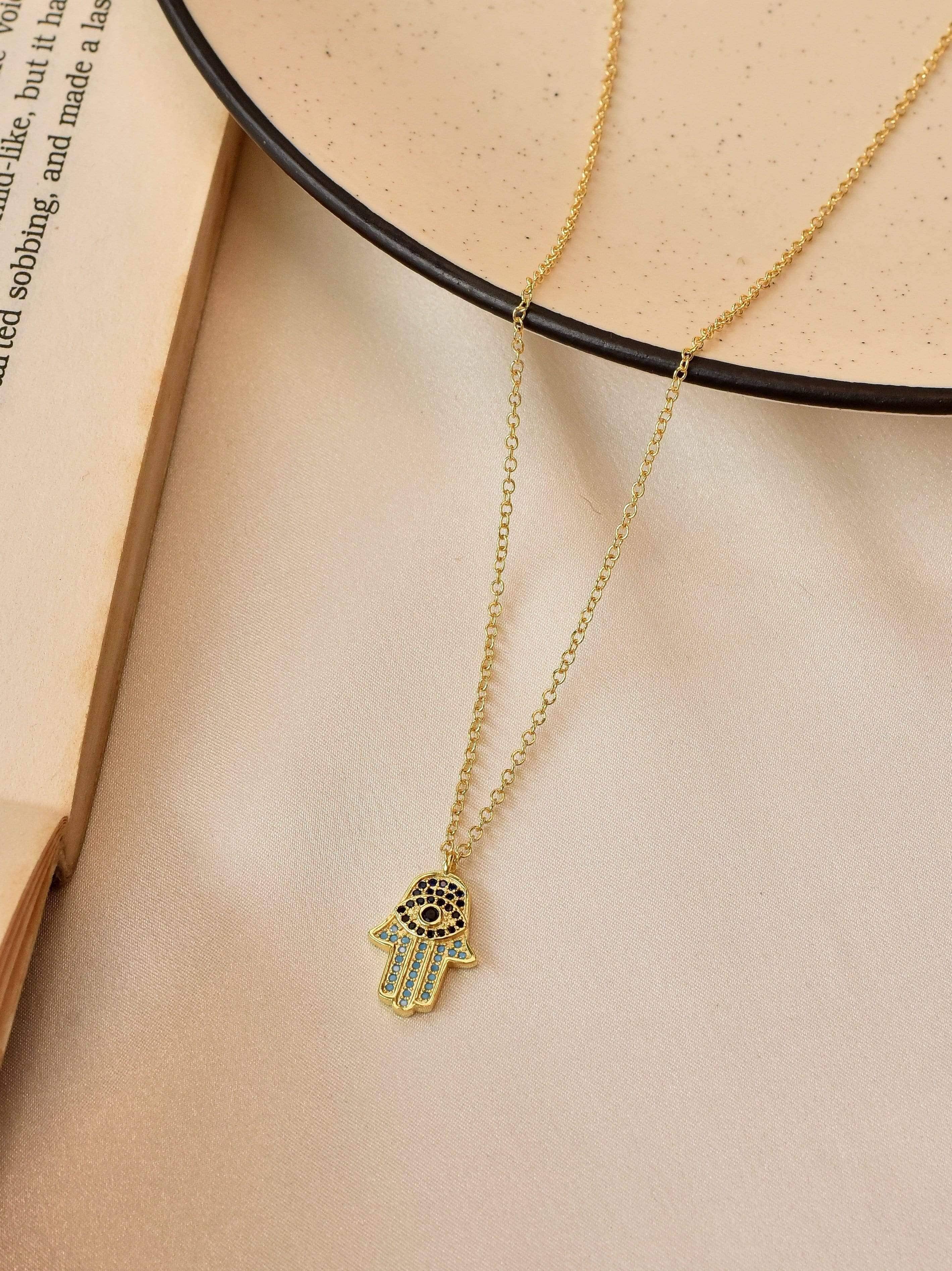 Klissaa Necklaces Classic Hamsa Gold Necklace