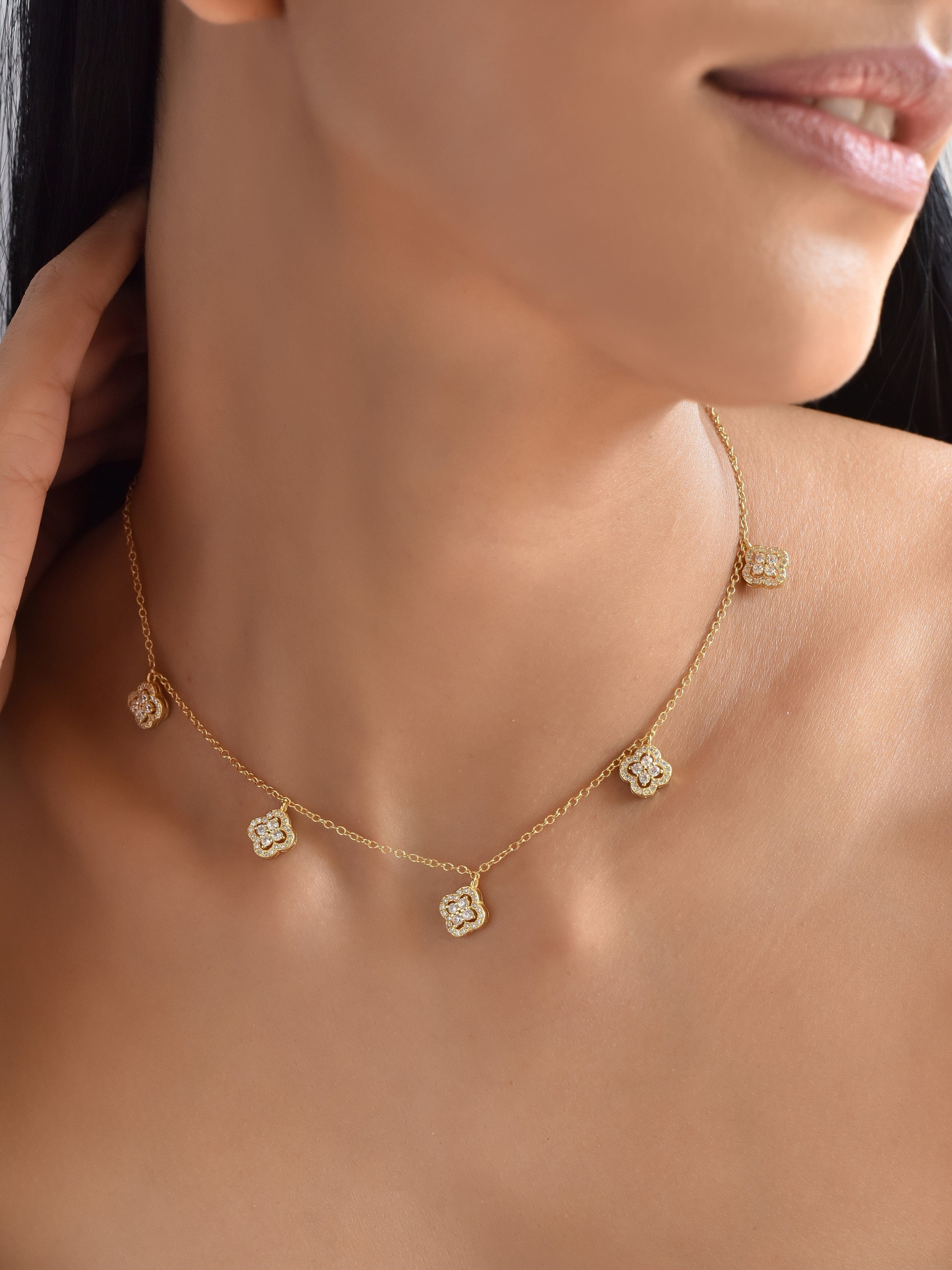 Klissaa Necklaces Five Clover Necklace