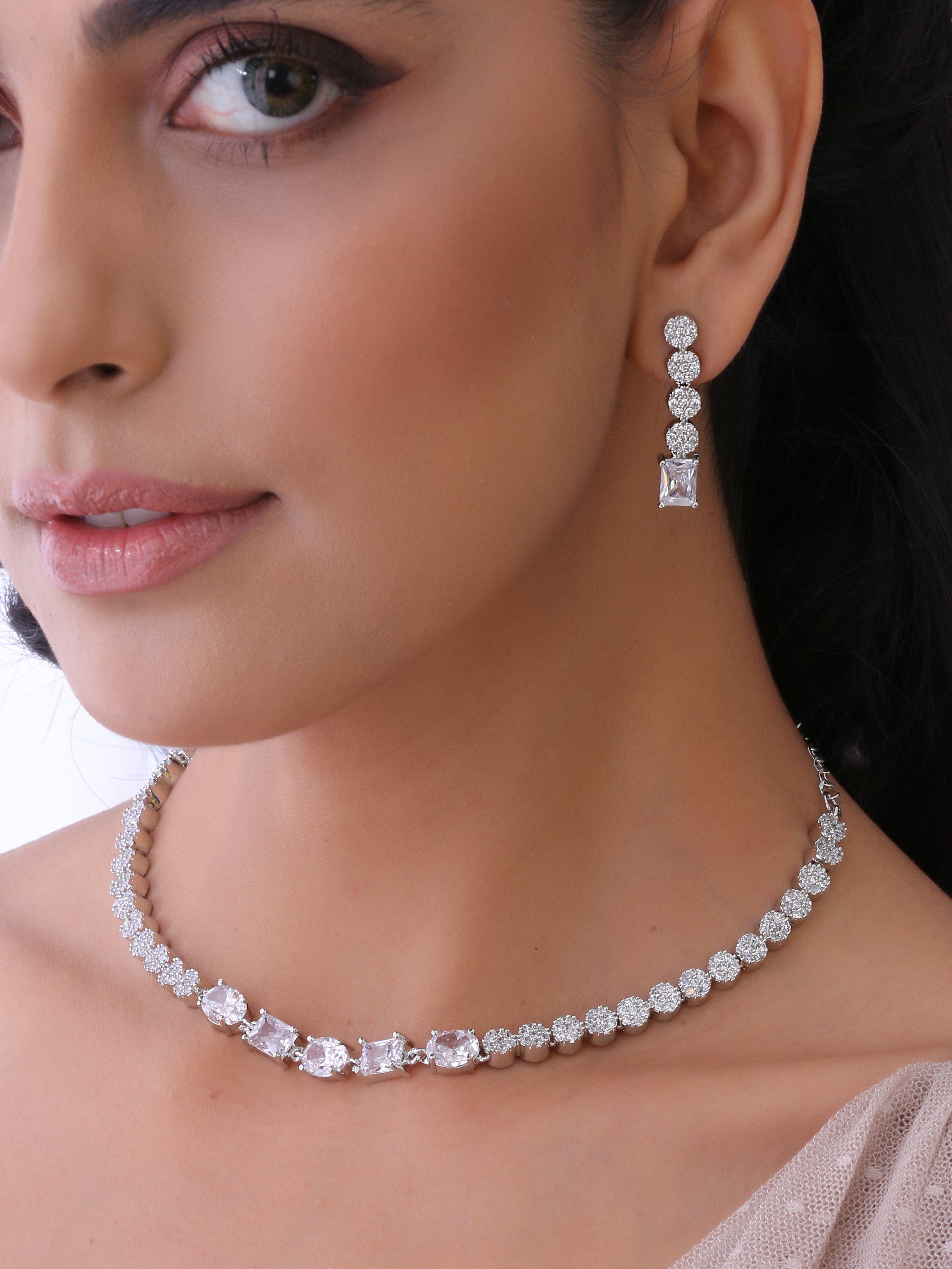 Klissaa Necklaces Jane Diamante Necklace Set
