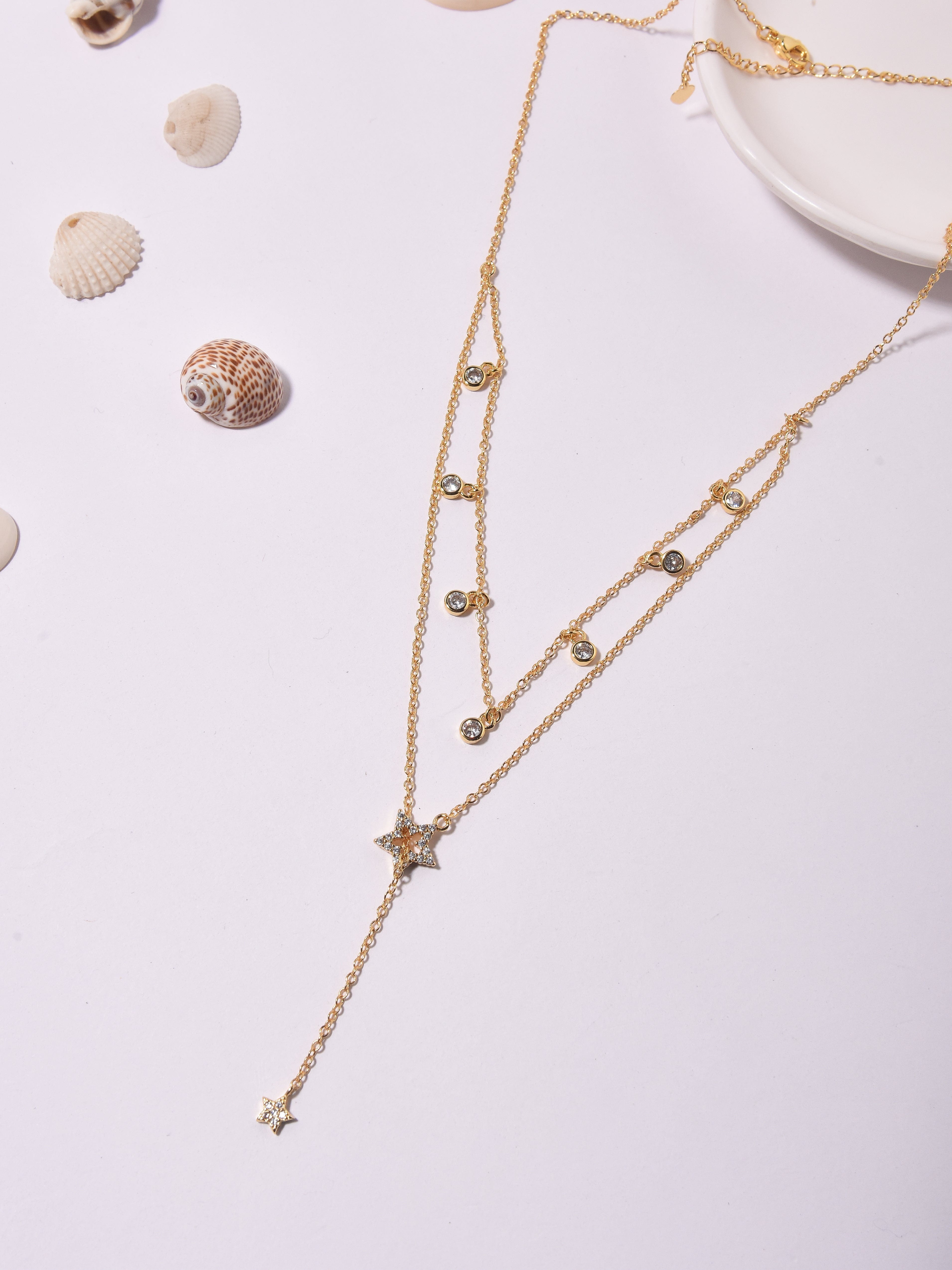 Klissaa Necklaces Star Chimes Layered Necklace