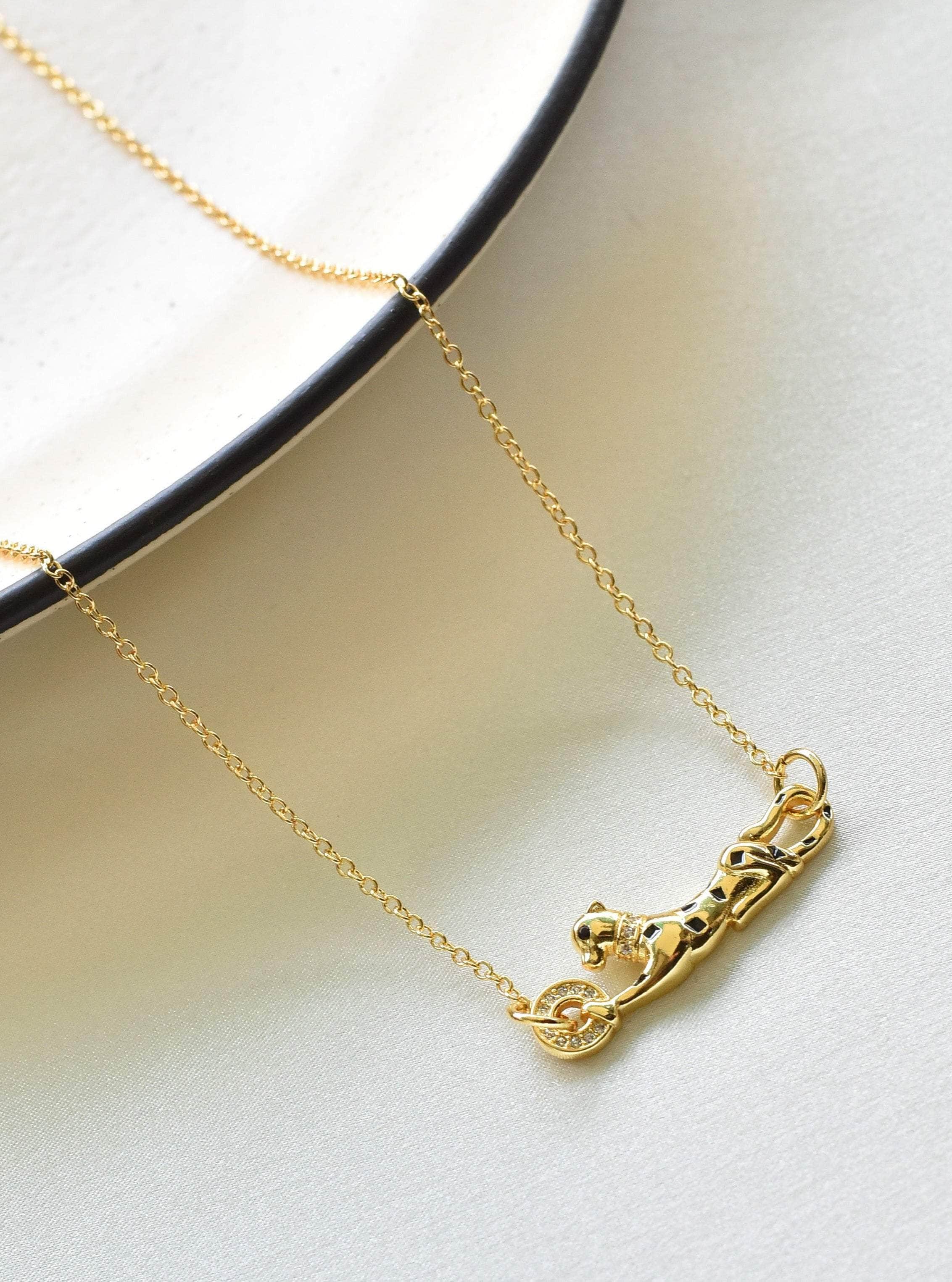 Klissaa Necklaces Statement Panther 18K Gold Plated Necklace