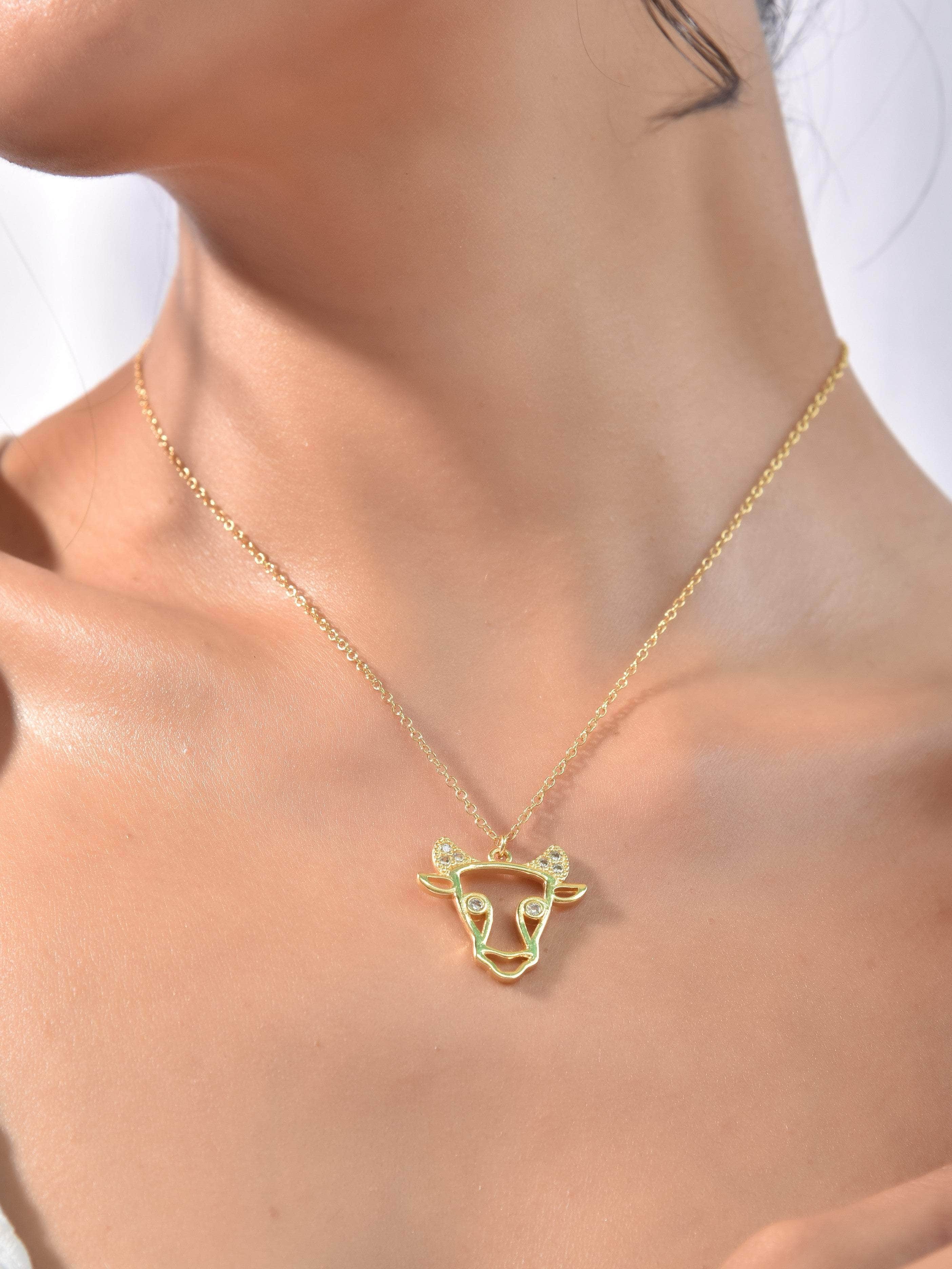 Klissaa Necklaces Taurus Zodiac Gold Plated Necklace