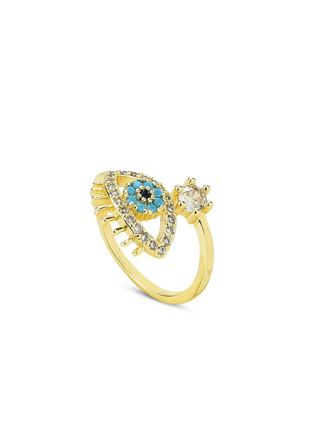 Klissaa rings 18k Gold Plated Evil Eye Ring