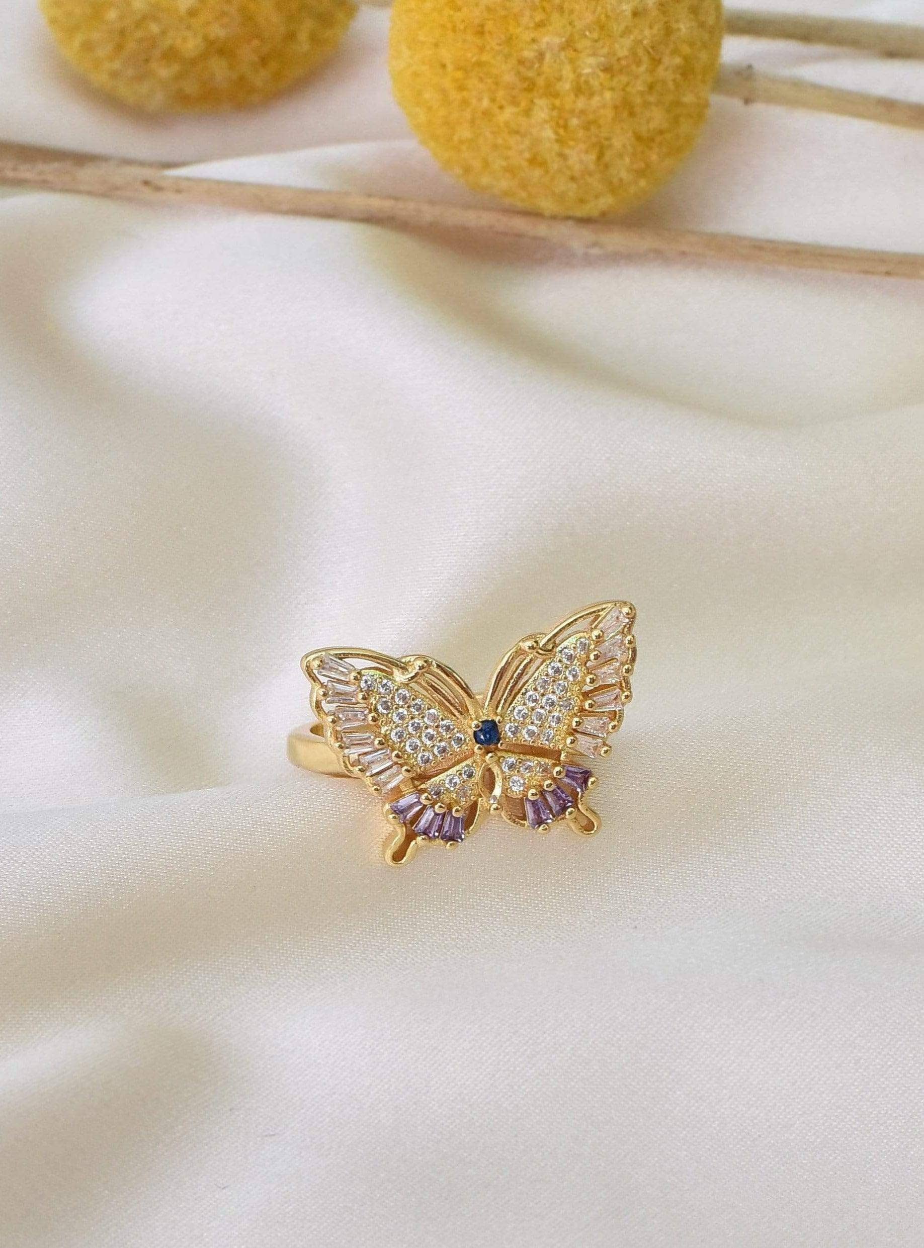 Klissaa rings Butterfly Crystal Ring